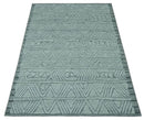 Modern Geometrical Silver and Gray Chevron Design Hand Carved  wool Rug