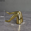 GobekUsa Gilded Lips & Leg Resin Figurines Sculpture for Modern Home Decor