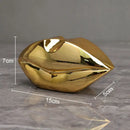 GobekUsa Gilded Lips & Leg Resin Figurines Sculpture for Modern Home Decor