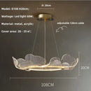 GobekUsa Ginkgo Gold Acrylic LED Pendant Light - Modern Minimalism Chandelier