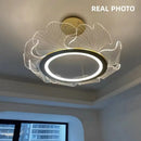 GobekUsa Ginkgo Gold Acrylic LED Pendant Light - Modern Minimalism Chandelier