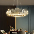 GobekUsa Ginkgo Gold Acrylic LED Pendant Light - Modern Minimalism Chandelier