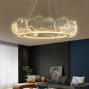 GobekUsa Ginkgo Gold Acrylic LED Pendant Light - Modern Minimalism Chandelier