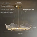 GobekUsa Ginkgo Gold Acrylic LED Pendant Light - Modern Minimalism Chandelier
