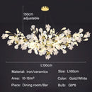 GobekUsa Modern Ginkgo Leaf LED Chandelier Dining Room Lighting