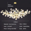 GobekUsa Modern Ginkgo Leaf LED Chandelier Dining Room Lighting