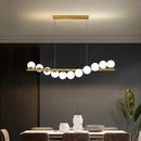 GobekUsa Glass Ball Gold Chandelier: Nordic Style Dining Room Kitchen Lighting