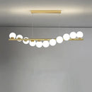 GobekUsa Glass Ball Gold Chandelier: Nordic Style Dining Room Kitchen Lighting