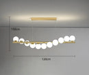 GobekUsa Glass Ball Gold Chandelier: Nordic Style Dining Room Kitchen Lighting