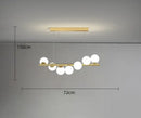 GobekUsa Glass Ball Gold Chandelier: Nordic Style Dining Room Kitchen Lighting