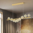 GobekUsa Glass Ball Gold Chandelier: Nordic Style Dining Room Kitchen Lighting