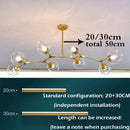 GobekUsa Modern Glass Ball LED Chandelier - Home Decor
