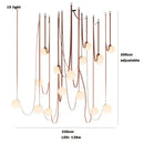 GobekUsa Glass Ball LED Pendant Light - Black Orange, Trendy Design for Indoor Lighting
