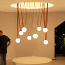 GobekUsa Glass Ball LED Pendant Light - Black Orange, Trendy Design for Indoor Lighting