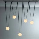 GobekUsa Glass Ball LED Pendant Light - Black Orange, Trendy Design for Indoor Lighting