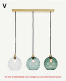 GobekUsa Glass Ball Lustre Pendant Lights - Modern Kitchen Hanging Fixture