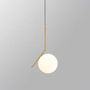 GobekUsa Glass Ball Pendant Light Fixture Modern Hanging Lamp for Bedroom Dining Room