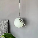 GobekUsa Glass Ball Pendant Light Fixture Modern Hanging Lamp for Bedroom Dining Room
