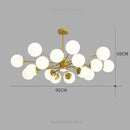 GobekUsa Glass Ball Pendant Lights Modern Nordic Chandelier LED Living Room Decor