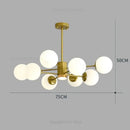 GobekUsa Glass Ball Pendant Lights Modern Nordic Chandelier LED Living Room Decor