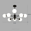 GobekUsa Glass Ball Pendant Lights Modern Nordic Chandelier LED Living Room Decor