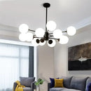 GobekUsa Glass Ball Pendant Lights Modern Nordic Chandelier LED Living Room Decor