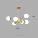 GobekUsa Glass Ball Pendant Lights Modern Nordic Chandelier LED Living Room Decor