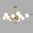 GobekUsa Glass Ball Pendant Lights Modern Nordic Chandelier LED Living Room Decor