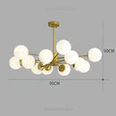 GobekUsa Glass Ball Pendant Lights Modern Nordic Chandelier LED Living Room Decor