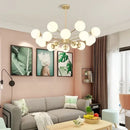 GobekUsa Glass Ball Pendant Lights Modern Nordic Chandelier LED Living Room Decor