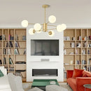 GobekUsa Glass Ball Pendant Lights Modern Nordic Chandelier LED Living Room Decor