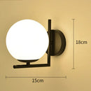 GobekUsa Glass Ball LED Wall Lamp for Corridor Bedroom Living Room Décor