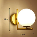 GobekUsa Glass Ball LED Wall Lamp for Corridor Bedroom Living Room Décor