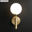 GobekUsa Modern Glass Ball Wall Mount Light with Brass Finish – Perfect Sconce Lamp for Living Room