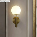 GobekUsa Modern Glass Ball Wall Mount Light with Brass Finish – Perfect Sconce Lamp for Living Room