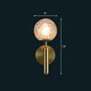 GobekUsa Modern Glass Ball Wall Mount Light with Brass Finish – Perfect Sconce Lamp for Living Room