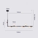 GobekUsa Glass Black Chandelier Pendant Lamp Nordic Modern Living Room Light