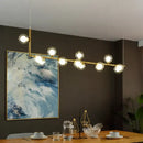 GobekUsa Glass Black Chandelier Pendant Lamp Nordic Modern Living Room Light