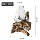 GobekUsa Glass Bonsai Vase Hydroponic Pots Art Wooden Frame Home Decoration