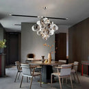 GobekUsa Glass Bubble Ceiling Chandelier LED Living Room Bedroom Decor Minimalist Hanging Lamp