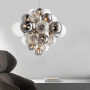 GobekUsa Glass Bubble Ceiling Chandelier LED Living Room Bedroom Decor Minimalist Hanging Lamp