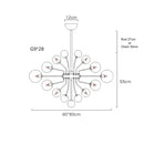 GobekUsa Glass Bubble Ceiling Chandelier LED Living Room Bedroom Decor Minimalist Hanging Lamp