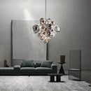 GobekUsa Glass Bubble Ceiling Chandelier LED Living Room Bedroom Decor Minimalist Hanging Lamp