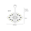GobekUsa Glass Bubble Ceiling Chandelier LED Living Room Bedroom Decor Minimalist Hanging Lamp