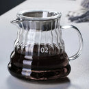 Modern glass coffee carafe kitchen pour over pot with metallic lid by Decorbites