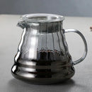 Modern glass coffee carafe kitchen pour over pot with metallic lid by Decorbites