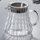 Modern glass coffee carafe kitchen pour over pot with metallic lid by Decorbites