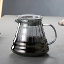 Modern glass coffee carafe kitchen pour over pot with metallic lid by Decorbites