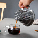 Modern glass coffee carafe kitchen pour over pot with metallic lid by Decorbites