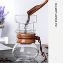 GobekUsa Glass Coffee Kettle Dripper Pot Cold Brew Ice Dripper 400ml Coffee Maker